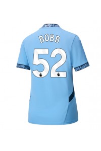 Manchester City Oscar Bobb #52 Voetbaltruitje Thuis tenue Dames 2024-25 Korte Mouw